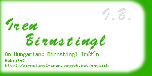 iren birnstingl business card